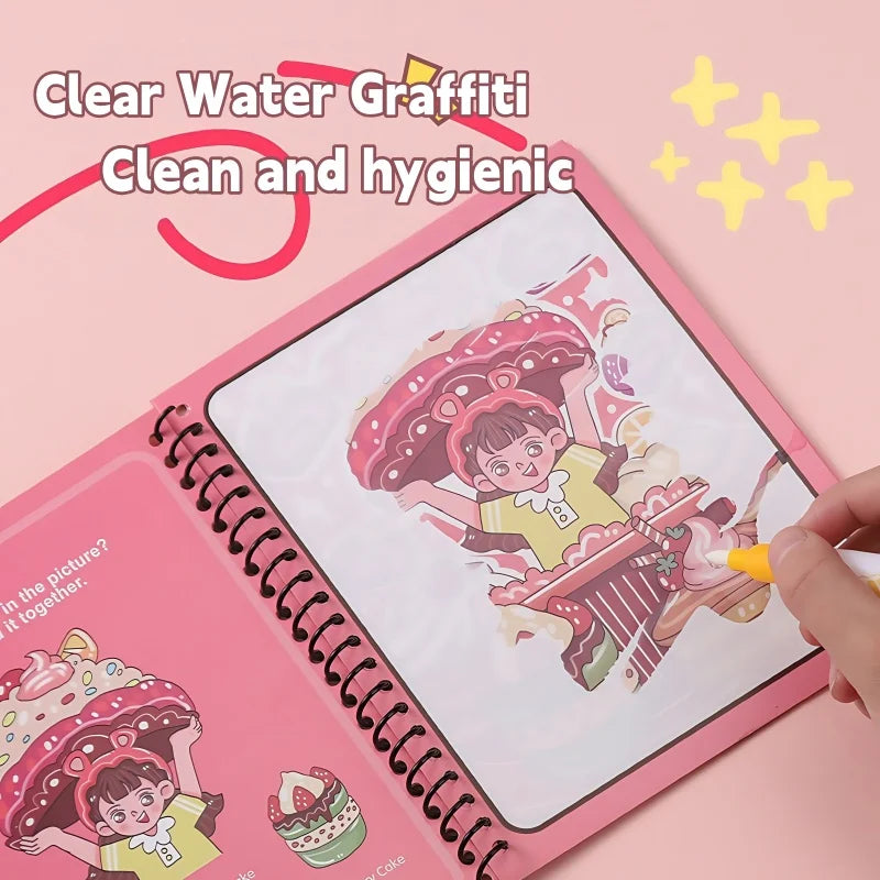 3PCS Drawing Coloring Books for Kids Magic Water Book with Pen 2 To 4 Years Old Children Learning Education Toy Education Toys