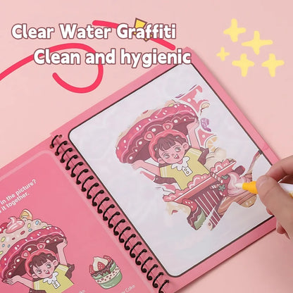 3PCS Drawing Coloring Books for Kids Magic Water Book with Pen 2 To 4 Years Old Children Learning Education Toy Education Toys