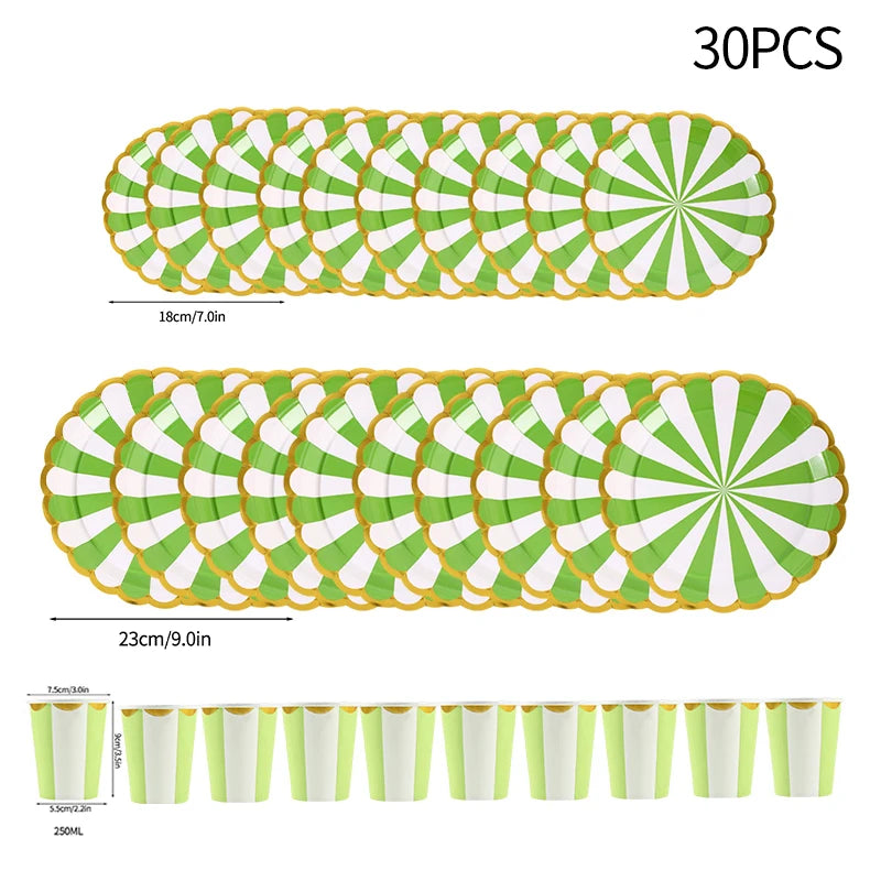 Birthday Decorations Party Paper Plates Cups Baby Shower Party Accessories Party Favors Gifts Plates for Party Supplies