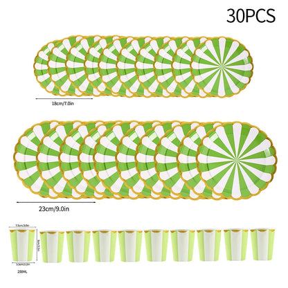 Birthday Decorations Party Paper Plates Cups Baby Shower Party Accessories Party Favors Gifts Plates for Party Supplies