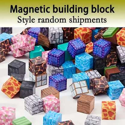 Random Magnetic Building Blocks Magnet Set Bricks Mini World STEM Construction DIY Educational Toys For Kids Birthday Gifts