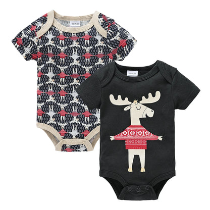 Honeyzone Summer Baby Clothes Infant Girls Romper Cute Lion Full Print Boys Bodysuits 2pcs /Set Trottie Jumpsuits Outfits 