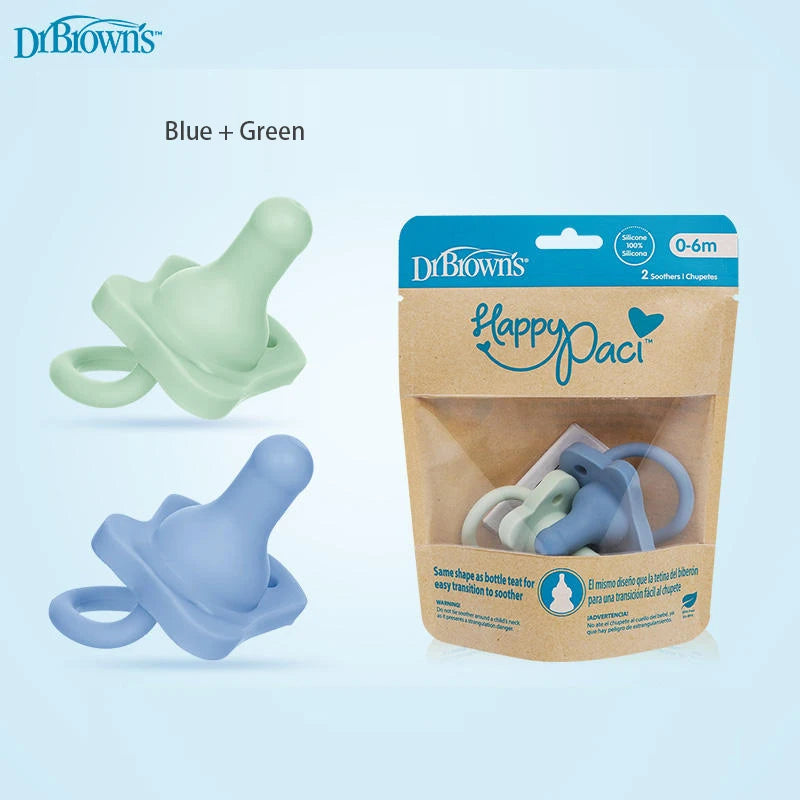 Dr. Brown's pacifier / silicone material / soft newborn baby to 0-6-12-18 months baby use