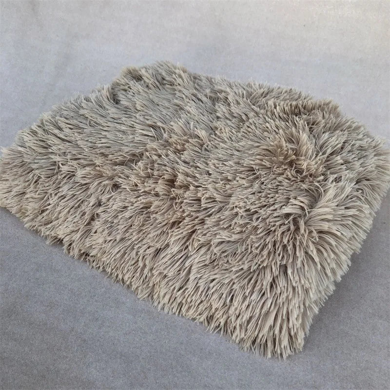 Newborn Photography Plush Blanket Baby Photo Background Rug for Studio Long Pile Fur Mat 0-12M