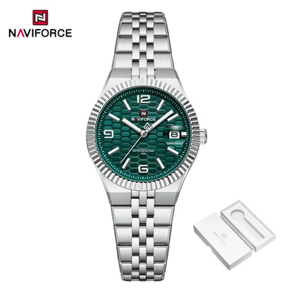 New NAVIFORCE Women 2026 Fashion Watch High Quality Waterproof Ladies Quartz WristWatches Female Steel Bracelet Romantic Clock