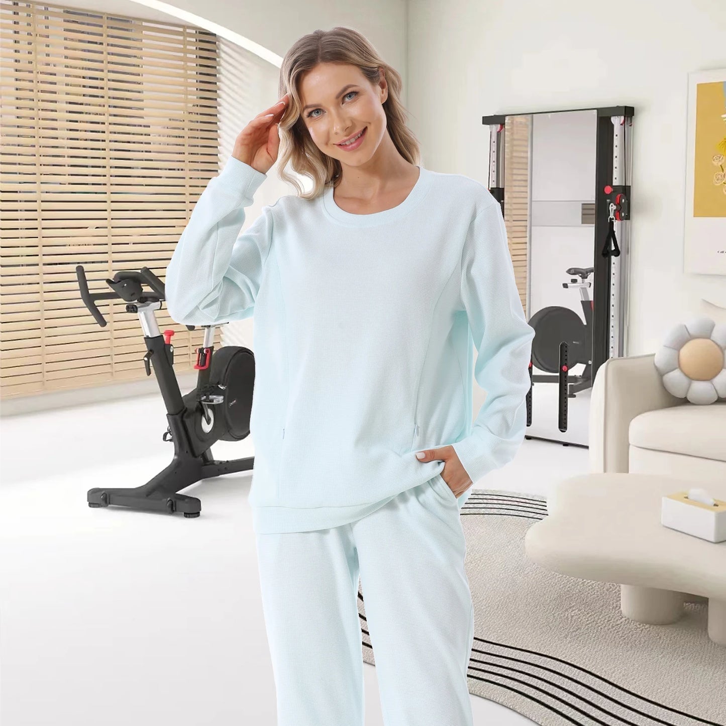 New Maternity Clothes Wear Set Waffle Breastfeeding Sweater Hoodies Pregnancy Casual Tops for Pregnant Women Autumn Winter