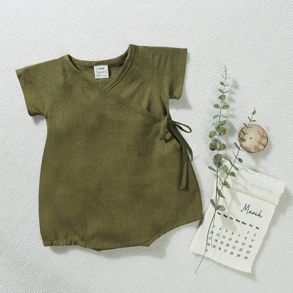 2026 Summer Newborn Baby Romper Cotton Short Sleeve Clothes Toddler Boys Girls