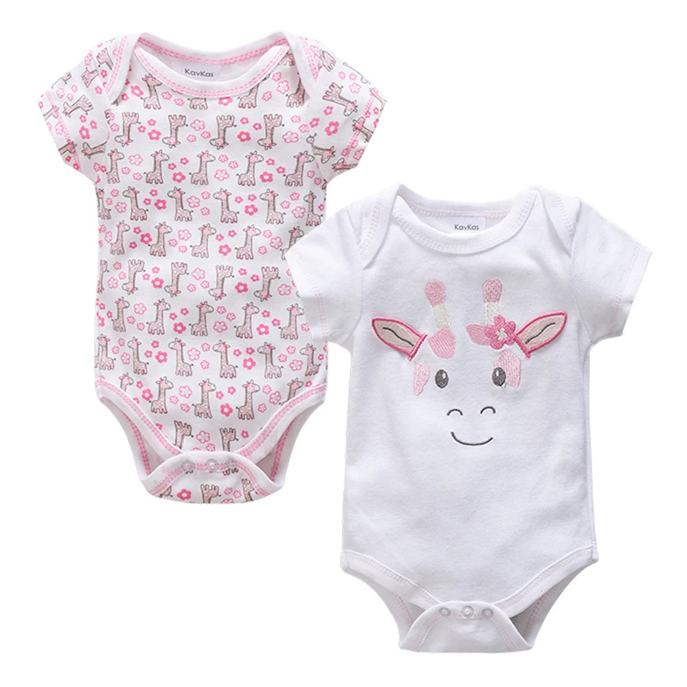 Honeyzone Summer Baby Clothes Infant Girls Romper Cute Lion Full Print Boys Bodysuits 2pcs /Set Trottie Jumpsuits Outfits 