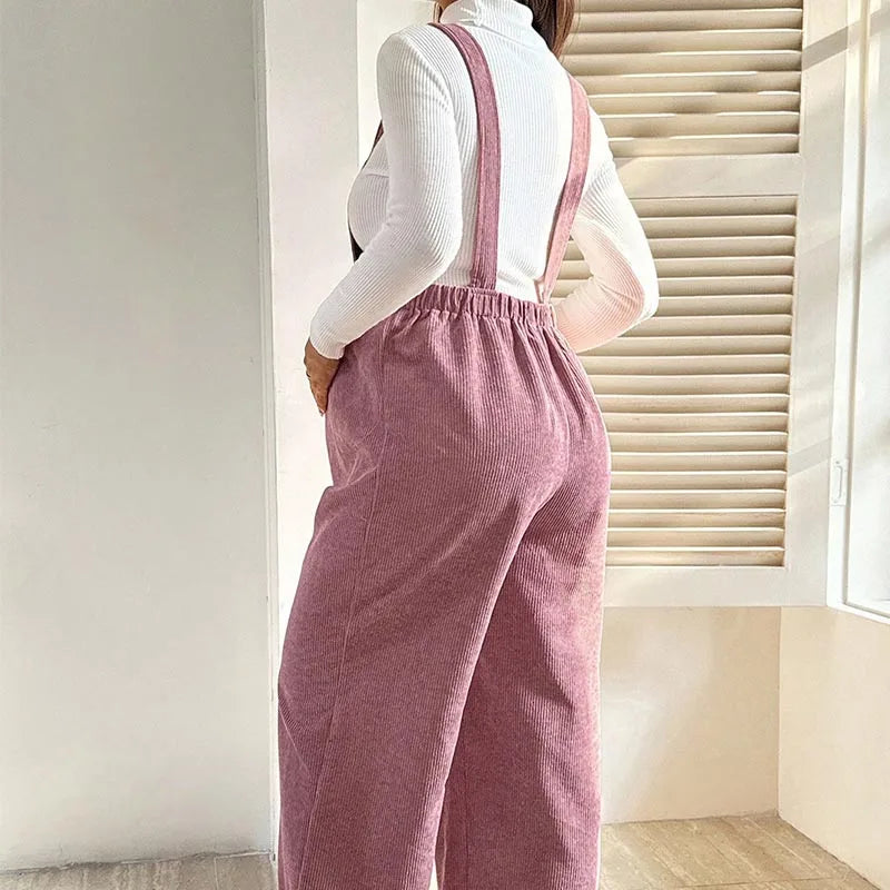 Maternity Corduroy Overalls Pregnancy Clothing for Pregnant Women Pants Autumn Winter