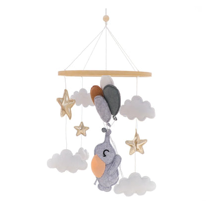 Baby Wooden Crib Mobile Bed Bell Hanging Rattle Toy Newborn Music Box Bed Bell Hanging Toys Holder Bracket Infant Crib Baby Gift