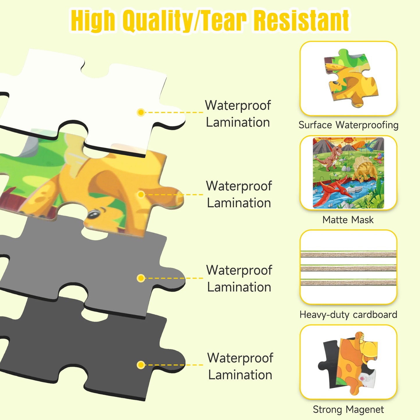 Magnetic Puzzles Games for Kids Busy Quiet Cartoon Animals Jigsaw Book Animals Learning Educational Toys for Children Gift