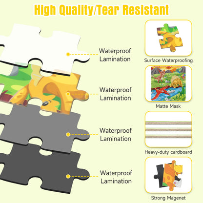 Magnetic Puzzles Games for Kids Busy Quiet Cartoon Animals Jigsaw Book Animals Learning Educational Toys for Children Gift