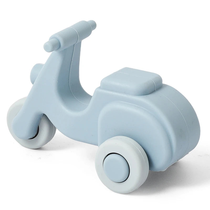 Montessori Baby Silicone Car Toys 0 12 Months Newborn Baby Things Silicone Baby Teether Toy Car  Educational Toy Silicone Blocks