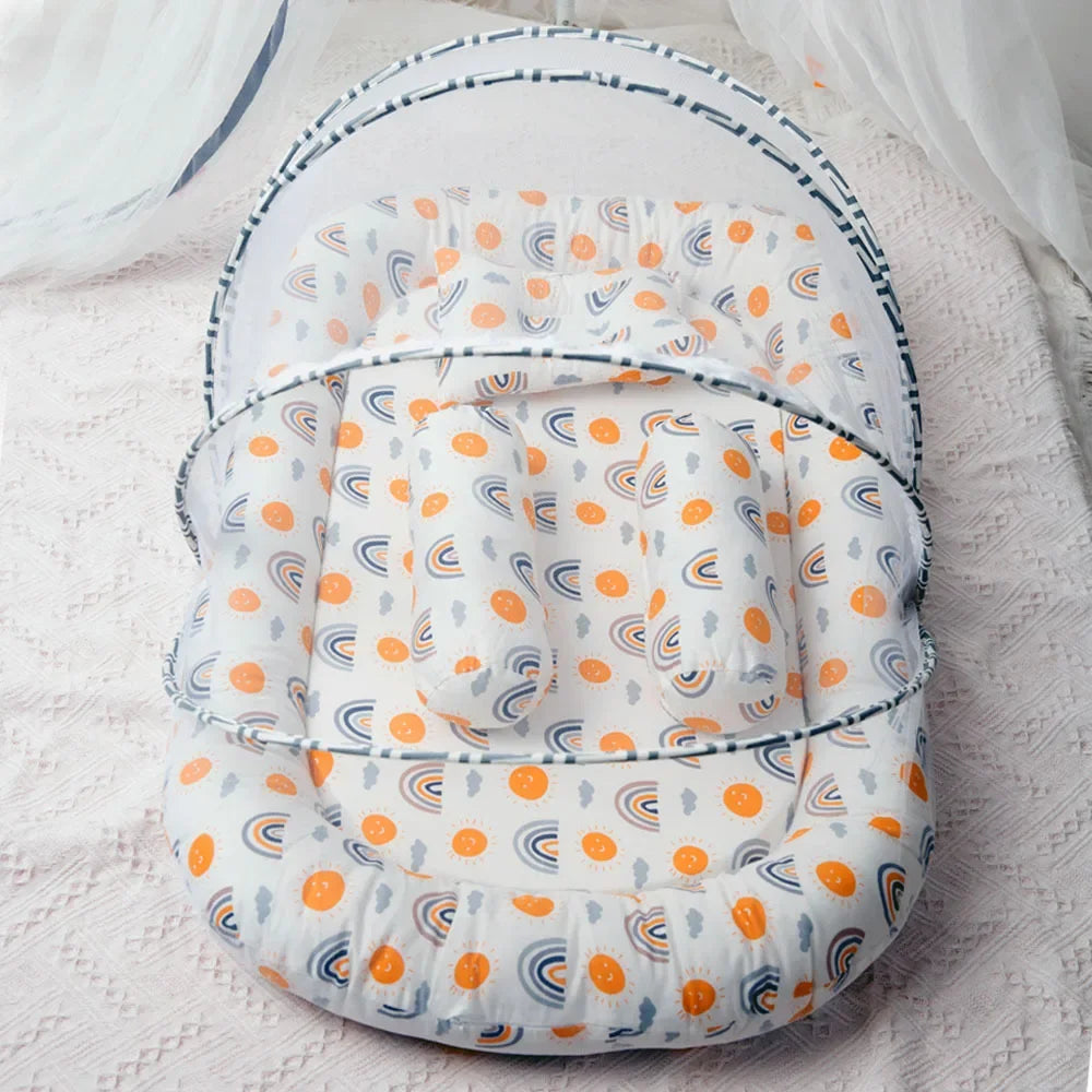 Foldable Babynest Bassinet Infant Sleeping Children's Bed with Mosquito Multi-Function Travel Baby Nest Portable Baby Bed Crib