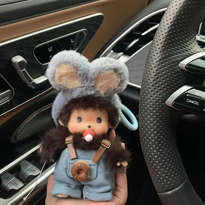 15cm Monchhichi Cute Little Monkey Diy Outfit Change Doll Multiple Styles Exquisite Backpack Pendant Keychain Toy Periphery Gift