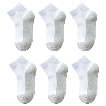 6 Pairs Cotton Kids Boys Girls Socks Childrens Babys Toddlers Sport Socks School Students Spring Autumn Soft Fashion Short Socks
