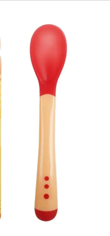 2pc Baby Spoon Fork Set Children Tableware Children Utensil Safety Tableware Infant Solid Feeding Flatware for Baby Feeding Bowl