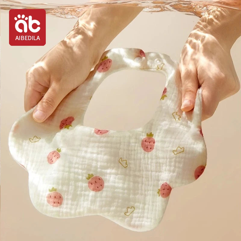 Soft Baby Bibs Bandana Saliva Towels Burp Cloths Newborn Infant Toddler 0-1Y Comfortable Waterproof Feeding Bibs 2/3/4﻿