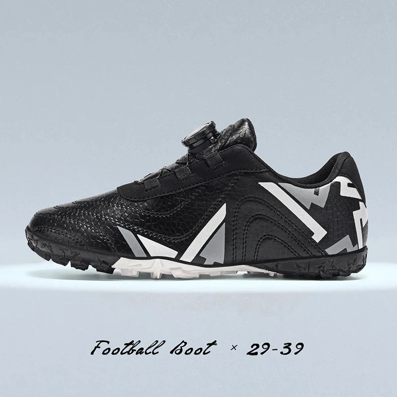 Kids Turf Soccer Cleats, Breathable Non-Slip Professional Outdoor Training Shoes for Boys Girls