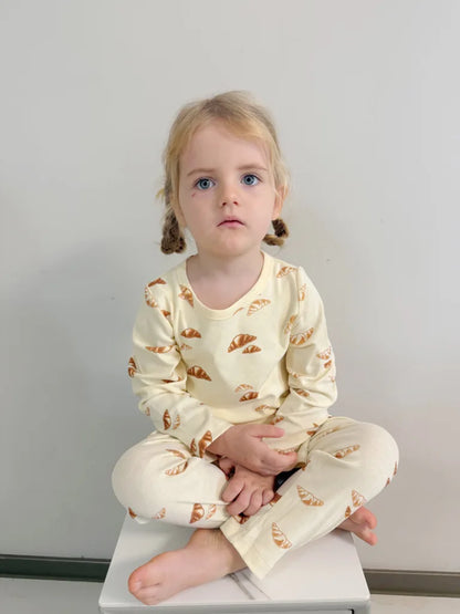 1-6T Toddler Kid Baby Boy Girl Clothes Set Cotton Infant Homewear Casual Top Pant Suit Childrens 2pcs Pajamas Set Outfit