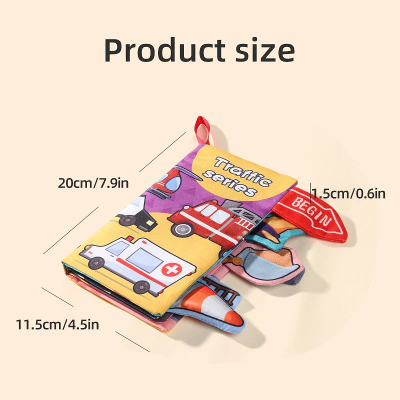 Baby early education cloth book puzzle toys can be washed and pulled