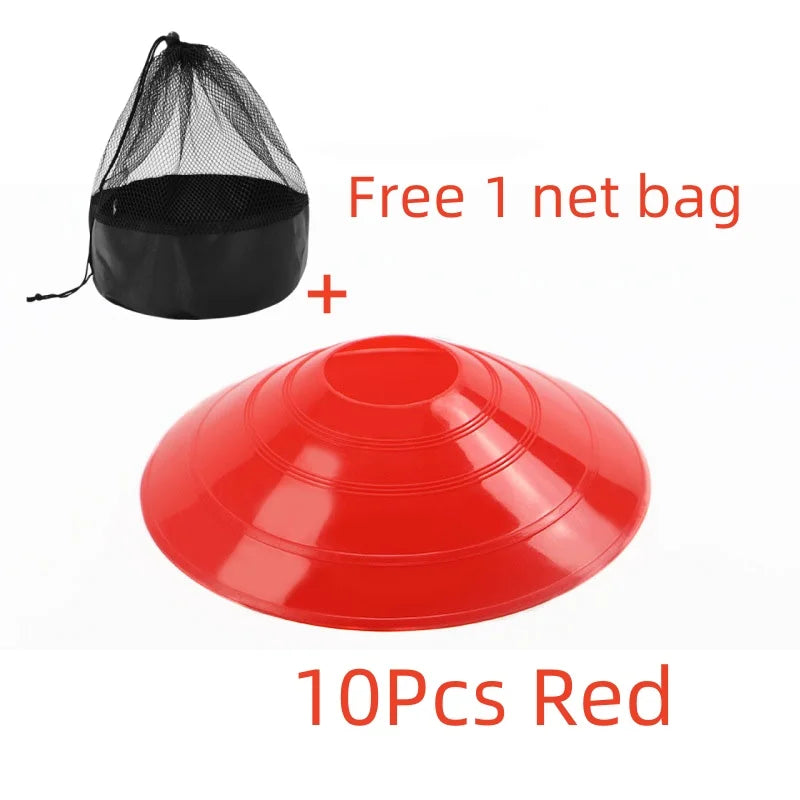 10pcs Soccer Training Sign Dish Toy Pressure Resistant Cones Marker Discs Bucket Outdoor Basketball  Training Sports Accesso Toy