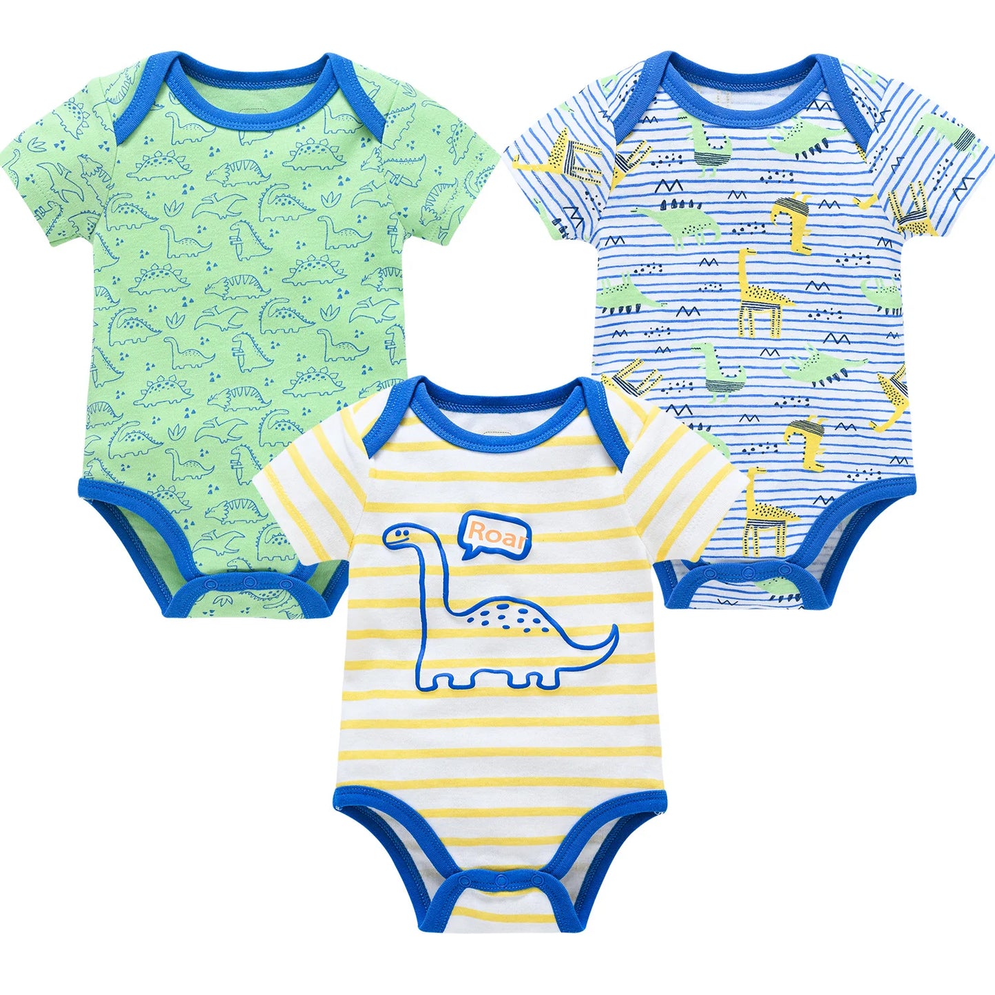 Honeyzone Summer Baby Clothes Infant Girls Romper Cute Lion Full Print Boys Bodysuits 2pcs /Set Trottie Jumpsuits Outfits 