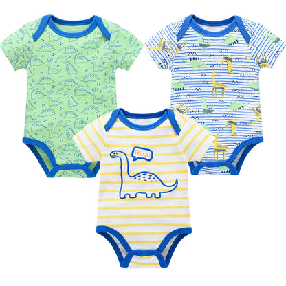 Honeyzone Summer Baby Clothes Infant Girls Romper Cute Lion Full Print Boys Bodysuits 2pcs /Set Trottie Jumpsuits Outfits 
