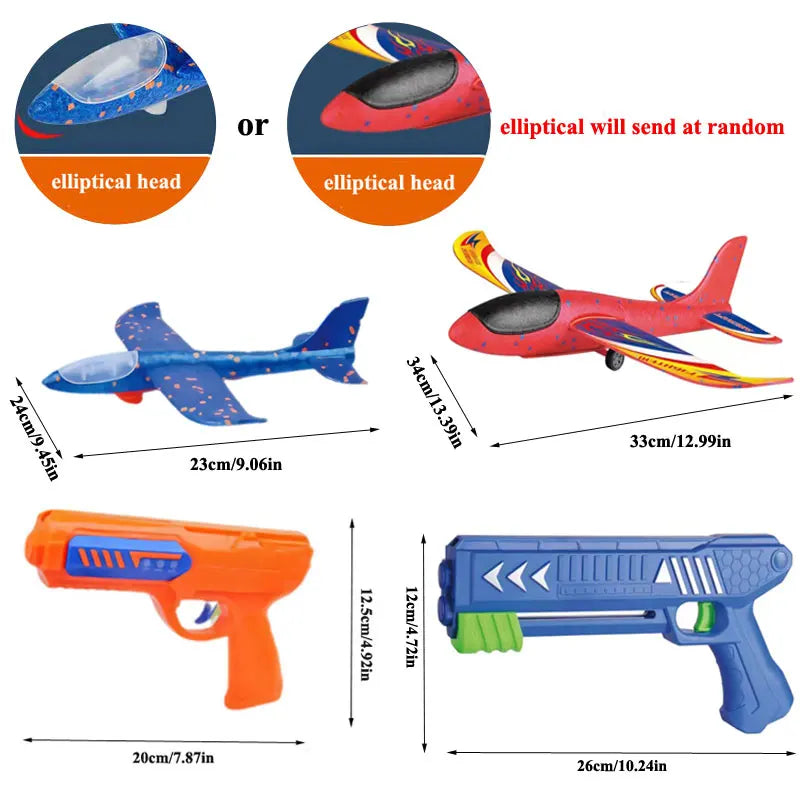 Clearance_Kids 24/34cm Foam Plane Launcher Outdoor Toy for Boys Sport Catapult Game Children Girl Birthday Xmas Gifts_Continuous