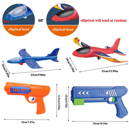 Clearance_Kids 24/34cm Foam Plane Launcher Outdoor Toy for Boys Sport Catapult Game Children Girl Birthday Xmas Gifts_Continuous