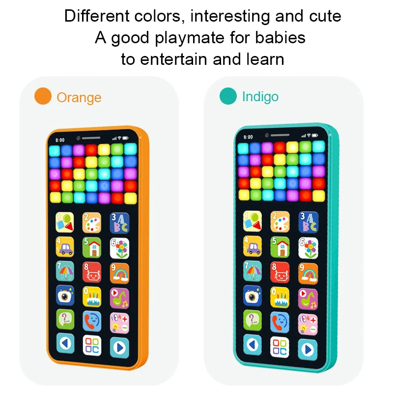 Kids Educational Multimedia Tablet with Color Screen USB Rechargeable Early Learning Music Toy for Children's Development