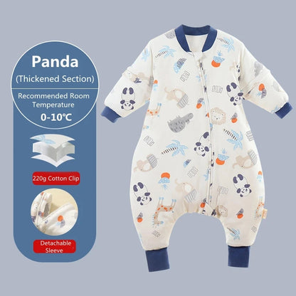 Baby & Toddler Cartoon Split-legged Sleep sacks With Detachable Sleeves for Boys Girls