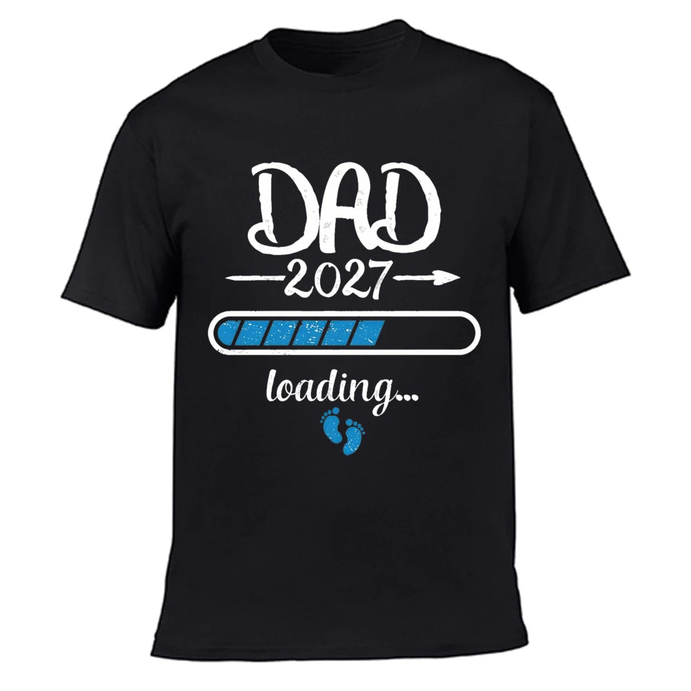 2027 New Cute Dad +Mom+ Baby Printed Couple Maternity T-Shirt Pregnancy Announcement Shirt Couple Pregnant Tshirt Clothes