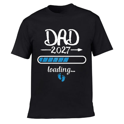 2027 New Cute Dad +Mom+ Baby Printed Couple Maternity T-Shirt Pregnancy Announcement Shirt Couple Pregnant Tshirt Clothes