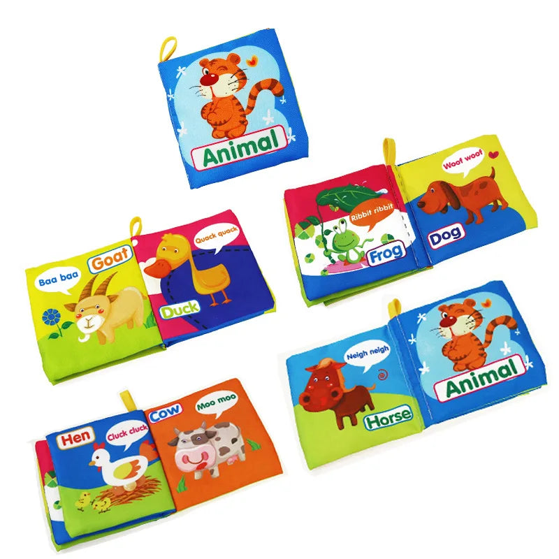 Baby Soft Cloth Book 0-36 Month Montessori Early Educational Toys Cognitive Book for Toddler