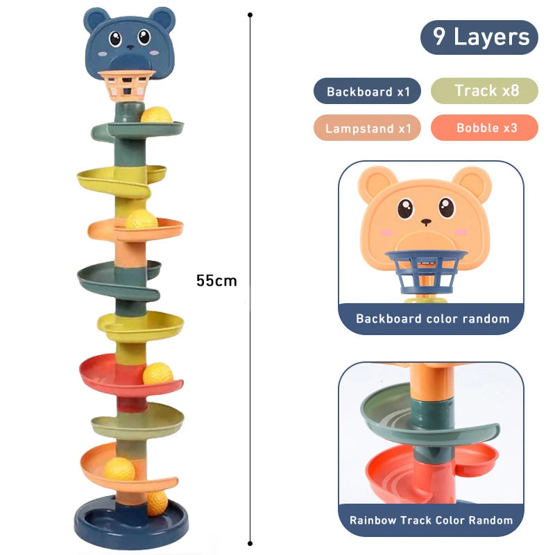 Montessori Toys Baby 0 12 24 36 Months Track Rolling Ball Push Pop Sliding Ball Early Education Toys Games Sensory