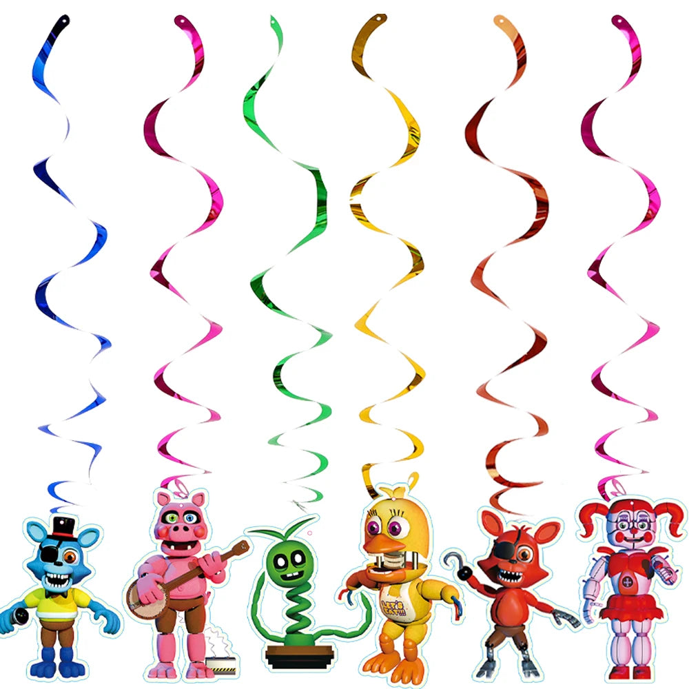 FNAF Five Nights Freddyed Birthday Party Decorations Balloons Plate Banner Tableware Set for Baby Shower Party Favors Kids Gifts