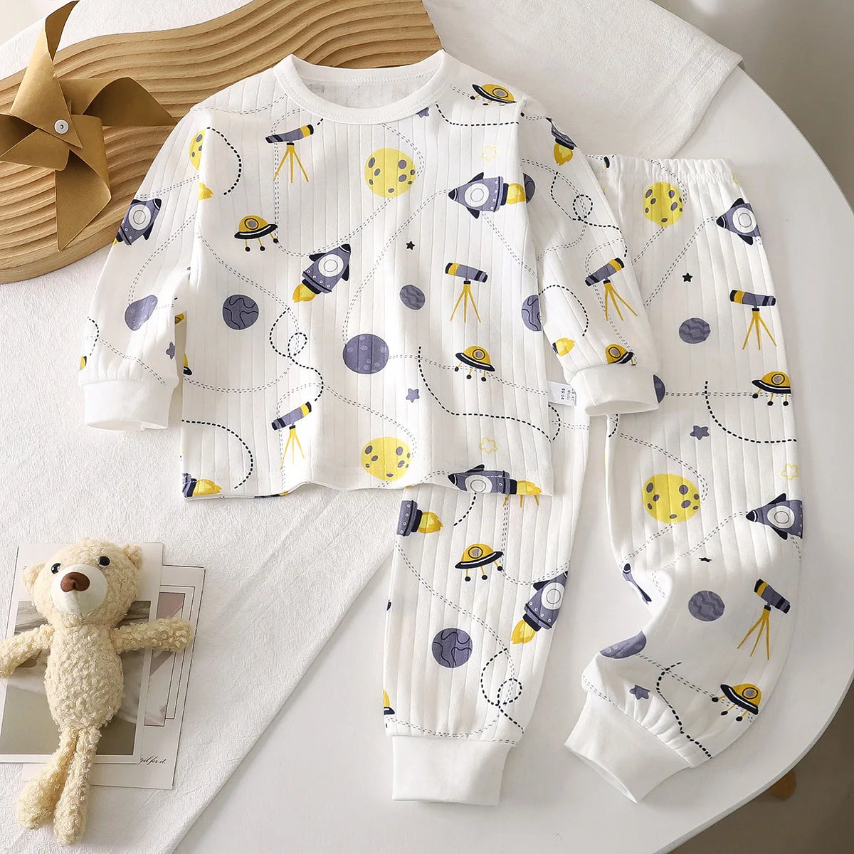 Children Sets Cotton Long Sleeve Sleepwear Children's Clothing Boy Girl