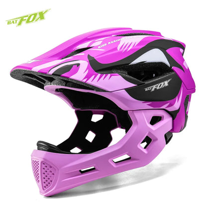 BATFOX child Bicycle helmet Detachable kids full face helmet for children motorcycle motocross helmet