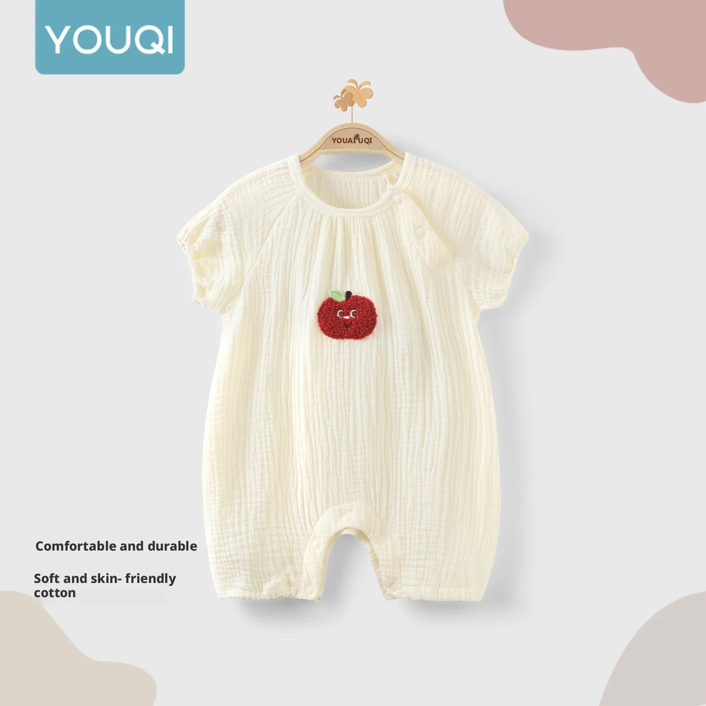 Baby Clothes for 0-2 Years Old, Summer Baby Outfit, Newborn Short-Sleeve Romper, Thin Summer Jumpsuit, Crawling Suit