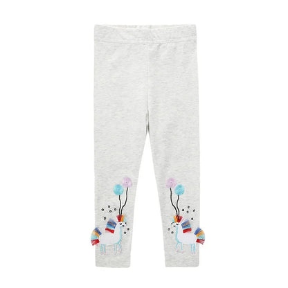 2 3 4 5 6 7 Years Girls Leggings 100% Cotton Girl's Trousers Little Girls Pants Skinny Cartoon Kids Children Leggings Trousers
