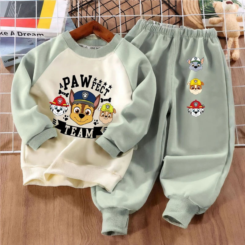 PAW Patrol Print Boys 2-piece Sets Kids O Neck Hoodies and Pant 2pcs Set