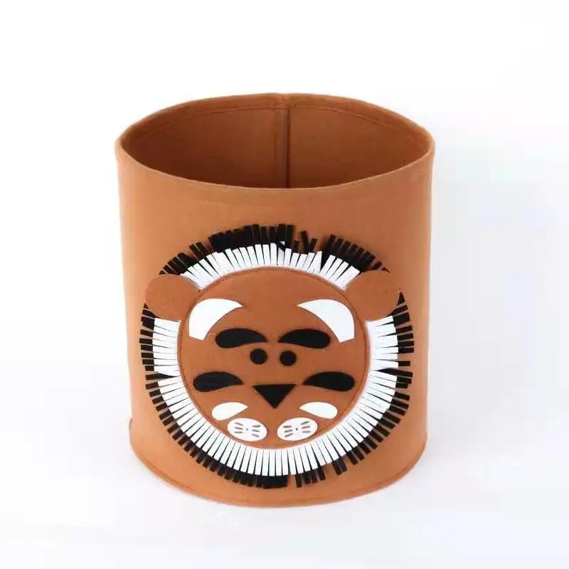 1/2/3/5PCS Baby Storage Basket Panda Dinosaur Cartoon Felt Organizer Laundry Dirty Clothes Bucket Toy Storage Box Gift Ideas