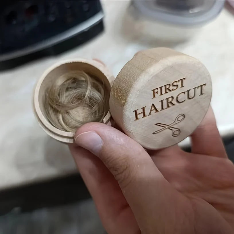 Natural Beech Wood Baby Fetal Hair Keepsake Box | Portable Memory Storage, Minimalist Lightweight Gift for New Parents
