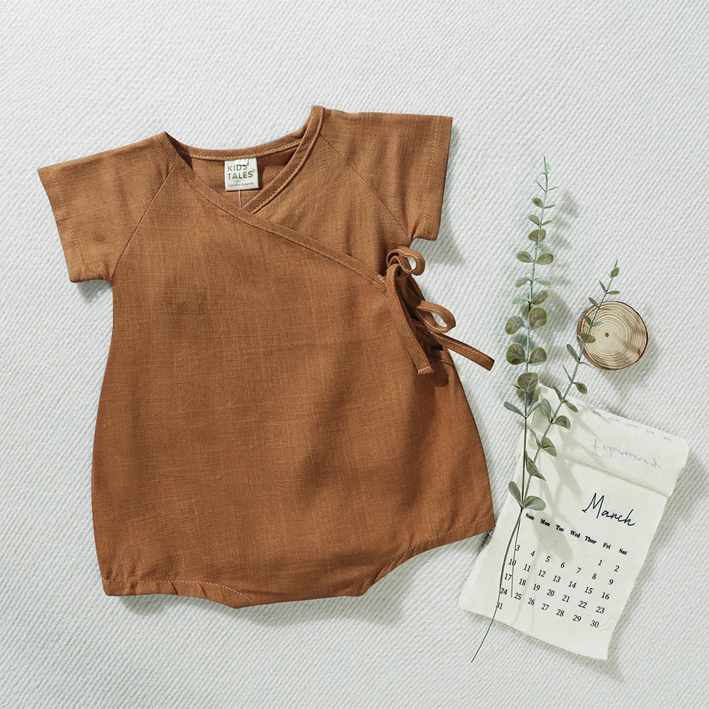 2026 Summer Newborn Baby Romper Cotton Short Sleeve Clothes Toddler Boys Girls