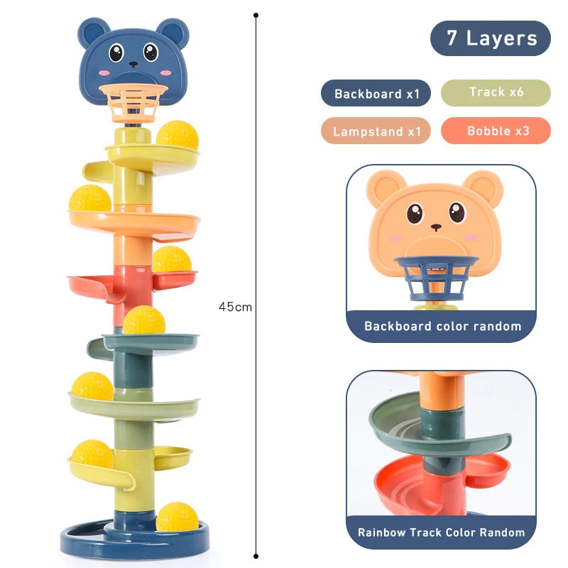 Montessori Toys Baby 0 12 24 36 Months Track Rolling Ball Push Pop Sliding Ball Early Education Toys Games Sensory