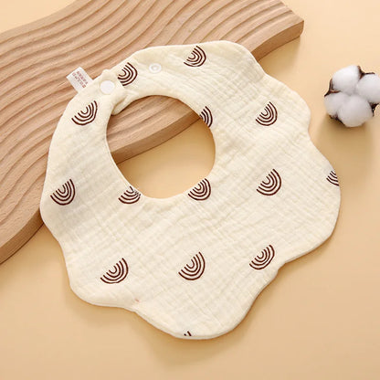6 Layer Cotton Gauze Baby Bib Babies Accessories Newborn Baby Apron Feeding Bib Muslin Burp Cloths Kids Saliva Towel New Born