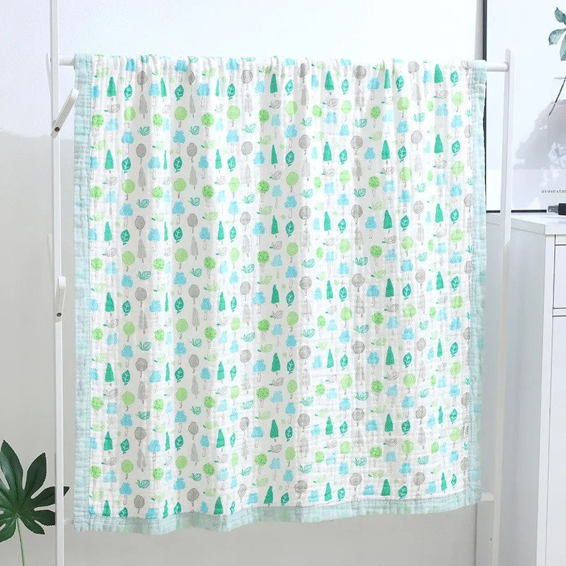 110x110cm 120x150cm 6 Layer Muslin Boy Girl Kids Children Sleep Blanket Swaddle Bath Towel 100% Cotton Newborn Wrap Baby Blanket