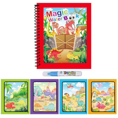 1pcs Kids Graffiti Picture Book with Refillable Water Pen Magic Water Painting Sensory Early Education Puzzle Drawing Toy
