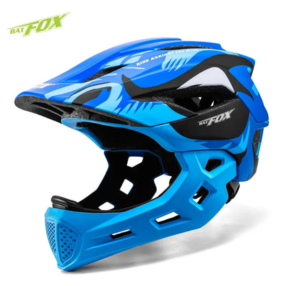 BATFOX child Bicycle helmet Detachable kids full face helmet for children motorcycle motocross helmet